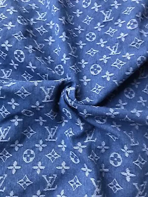 LV Denim Jacquard Cotton Woven Fabric For Jackets Sewing Handmade • $35