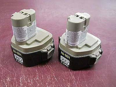 2- MAKITA 1233 12V Ni-MH BATTERIES AS-IS PARTS OR REPAIR DEAD Nickel Metal 2.2Ah • $8