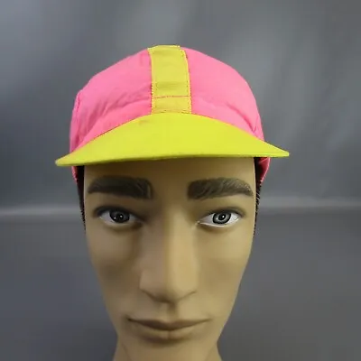 West YMCA Bike Race Vintage Stretch Fit Hat Yellow Jersey Cycling Cap Pink Adult • $10.21