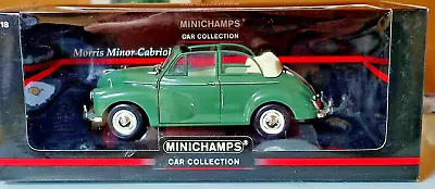 £84.99 • Buy Minichamps 1/18 Scale Morris Minor Cabriolet  Almond Green Boxed