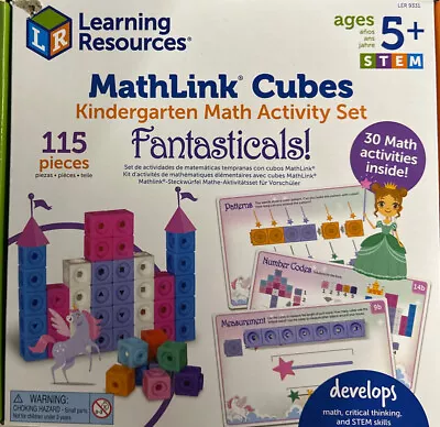 Learning Resources MathLink Cubes Kindergarten Math Activity Set Fantasticals! • $11