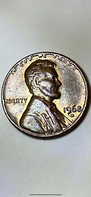 1968 D Lincoln Penny With Error On Top Rim And  L  In Liberty On Edge & More.  • $225