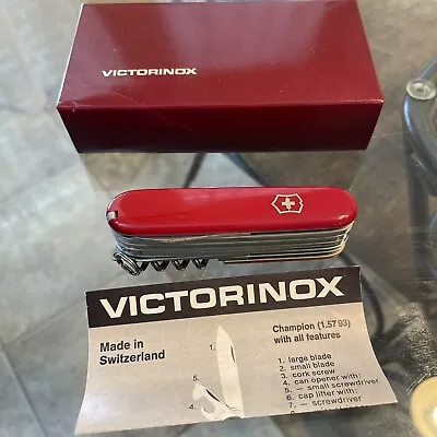 Victorinox OfficerChampion 12.57 93Suisse 24 Tool Knife Folding Swiss Army Blade • $79