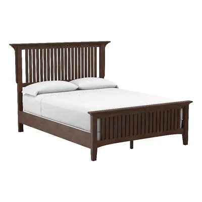 Modern Mission Queen Bed Set 3/CTN In Wood Vintage Oak • $491.99