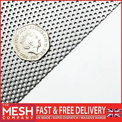 £104.99 • Buy 2mm Stainless Steel (2mm Hole X 3.5mm Pitch X 1mm Thick) Perforated Mesh Sheet