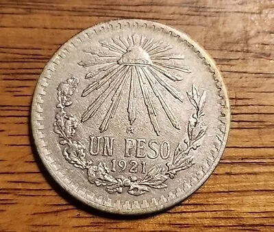 Mexico 1921 1 Peso XF Circulated Silver Coin • $1.99