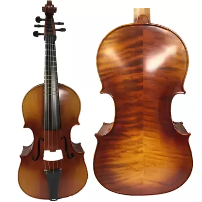 Hand Made 5 String Viola 17 7/8  Inlaid Frets.big Viola (455mm)powerful Sound • $809.10