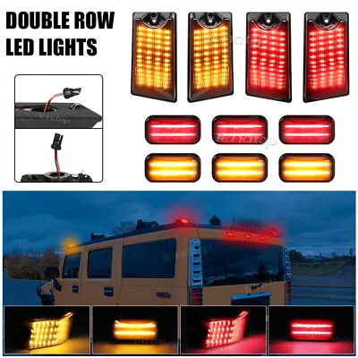 Smoked LED Cab Roof Marker Lights For Hummer H2 2003-2009 SUT Clearance Lamp • $119.99