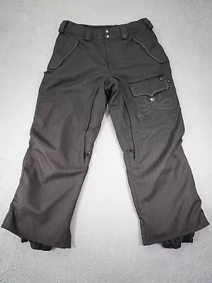 Analog Snow Pants Mens Large Black Striped Vented Lined Snowboard  Ski • $49.99