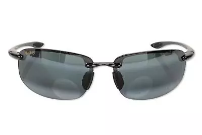 Maui Jim Hookipa Rimless Sunglasses Gloss Black/Neutral Grey Large 303294 • $162.90