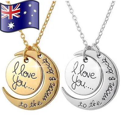 I Love You To The Moon And Back Pendant Necklace Family Gift & Free Gift Pouch • $10.95