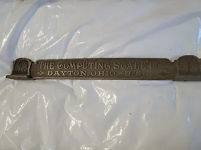 ANTIQUE SCALE TOPPPER THE COMPUTING SCALE CO DAYTON OH  14 1/8 By 1 1/2  • $49.95