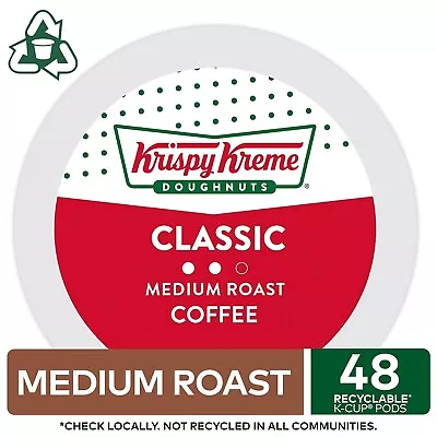 Krispy Kreme Classic Coffee Keurig® K-Cup® Pods Medium Roast 48/Box • $47.59