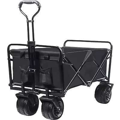 Beach Cart Folding Cart Wheels Non-Slip Heavy Duty Outdoor Camping Shopping Cart • $134.32