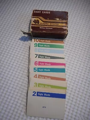 VinTaGe 1972 WEBSTER / McGRAW-HiLL Reading Booster SIGHT Word CARDS Flash Cards • $9.99