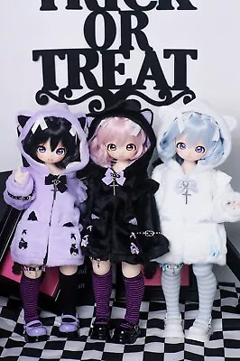 1/4 MSD MDD Shoushou Puyoo BJD Clothes Cat Hoodie Bow Rings Stockings 5 Colors • $28.49