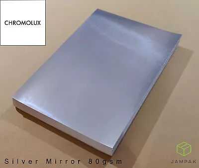 Silver Chromolux Mirror Paper A3A4 80gsm Highest Quality Arts & Crafts • £3.49