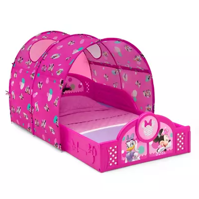 KIDS TODDLER BED Disney Minnie Mouse With Canopy Girls • $101.71