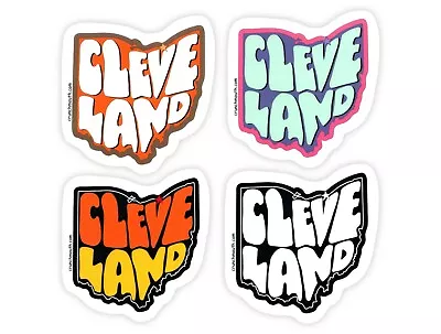 $5.99 • Buy Cleveland Ohio Car Truck Bumper Sticker Laptop Water Bottle Travel Decal Retro 