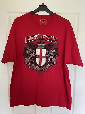 £8 • Buy Lambretta Heavy XL Red England St George Flag Designer T-Shirt 23” PTP T Shirt