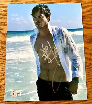 Ian Somerhalder Hot Vampire Diaries Damon Salvatore Signed 8x10 Photo Beckett S • $119.99