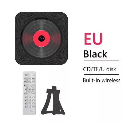 Wall Mount Bluetooth-compatible Stereo Portable CD Multimedia Player (Black EU) • £43.89