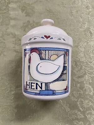 Susan Winget   Country Hen 6  Canister Cookie Jar Patchwork Heart Rubber Seal • $17