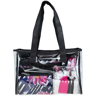 Modella Cosmetic Makeup Bag Organizer Floral Tote 10-Piece Travel Set • $24.99