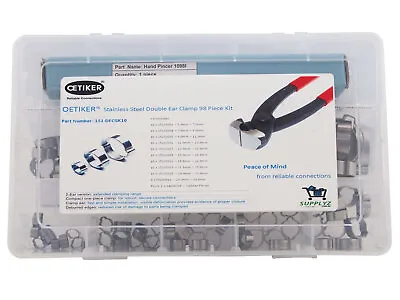 Oetiker Stainless Steel Double Ear Clamp Kit - OTK Clamp Kits - 98 Piece And 148 • $254
