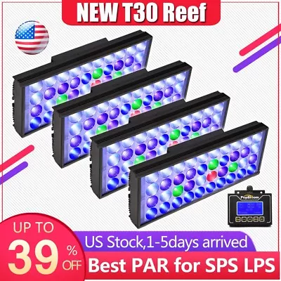 4PCS PopBloom Marine Led Aquarium Light Full Spectrum Reef Coral Saltwater Tank • $457.50