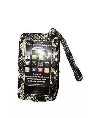 IPHONE 5 Holder/Clutch/Wristlet Snake Skin Print The Metropolitan NEW • $1