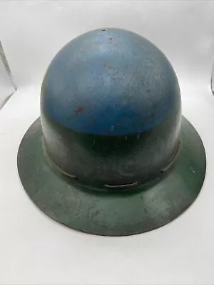 Vtg MSA Hand Painted Fiberglass Hard Hat Skullgard Safety Construction Type K • $50