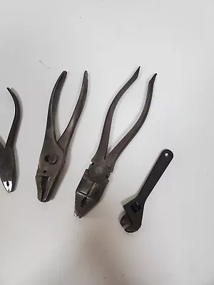 Vintage Lot Of Pliers Adjustable Wrench • $40