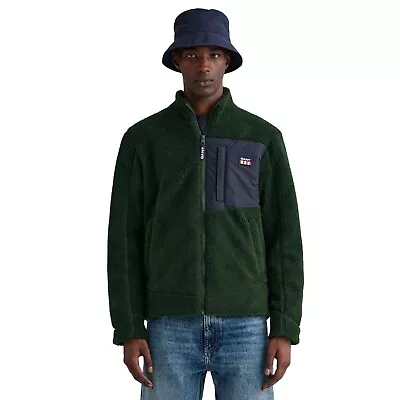 Gant Men's Dark Green Regular Fit Zip Polar Fleece Jacket RRP £210 • £109.99