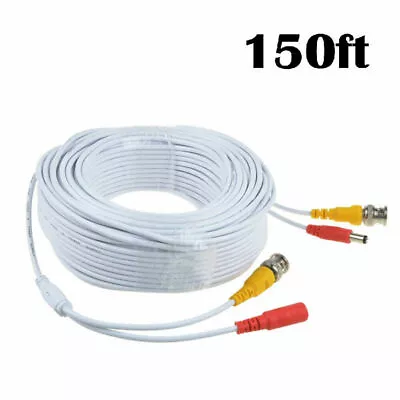 Fite ON 150ft BNC Video Power Cord For Zmodo Q-See Qsee PTZ Lorex Camera Cable • $26.85