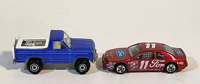 2 Hot Wheels Cars 1980 Ford Bronco Blue 1992 #11 Ford Thunderbird Red • $19.99