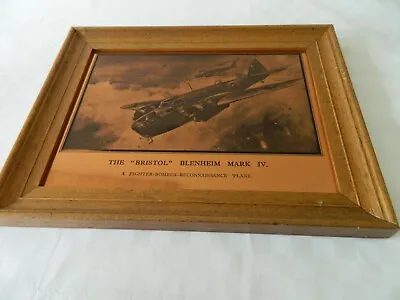 £15.99 • Buy Vintage Copper Etched Picture Of A  Bristol  Blenheim Bomber Aircraft