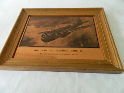 £15.99 • Buy Vintage Copper Etched Picture Of A  Bristol  Blenheim Bomber Aircraft