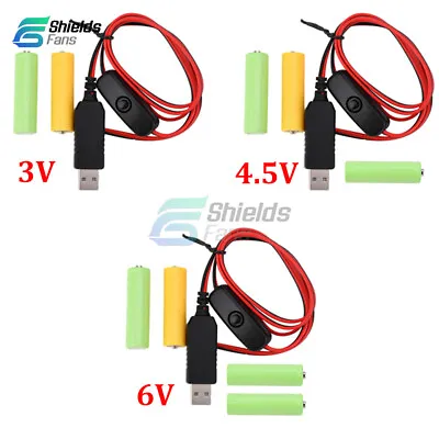 AA AAA Eliminator Cable Dummy-Battery Power Cord Replacement For 1-4pcs 3/4.5/6V • $6.63