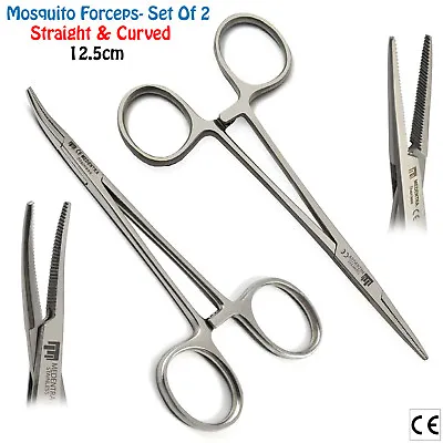 PET GROOMING HEMOSTAT GROOMER 2 X SET DOG EAR HAIR PULLER LOCKING FORCEPS Lab • £9.26