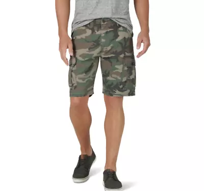Men's Wrangler Cargo Shorts W Stretch CHOOSE COLOR SIZE Relaxed Fit Tech Pocket • $24.99