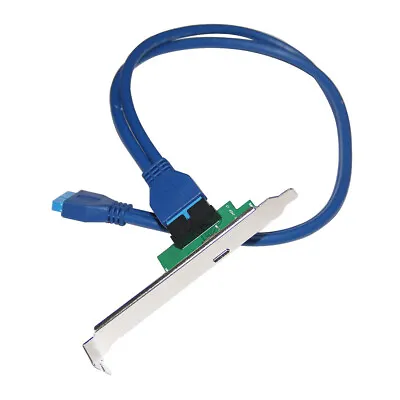 USB 3.0 Motherboard 20 Pin To USB-C 3.1 Type C 2 Port External Bracket Panel • $11.99
