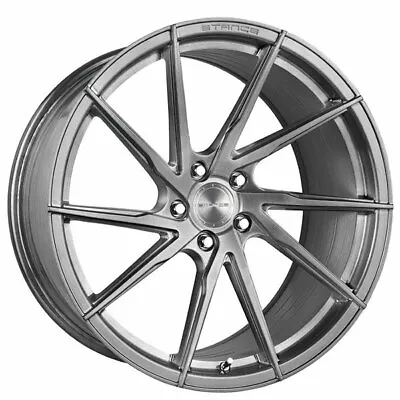 (4) 19/20  Staggered Stance Wheels SF01 Brush Titanium Rims (B1) • $2440