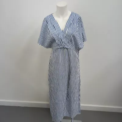 Zara Dress Medium Womens Blue White Striped BNWT -WRDC • £7.99