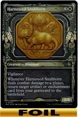 Harnessed Snubhorn | FOIL SHOWCASE | March Of The Machine: The Aftermath UC MTG • $0.99