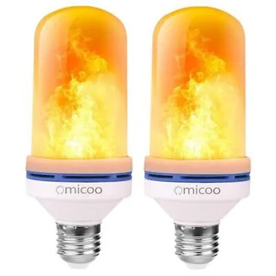 2x Omicoo E26 E27 LED Flame Effect Fire Bulb Flickering Atmosphere Light 3 Modes • $13.81