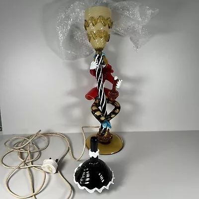 Murano Glass Clown Large Vintage Table Lamp Works Signed Rare *Read Description* • £350