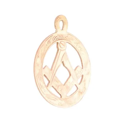 Vintage 9Carat Rose Gold Masonic Pendant (18mm Diameter) • £69