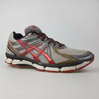 Men's ASICS 'GT 2000' Sz 2E 10.5 US Runners Shoes Grey Red | 3+ Extra 10% Off • $62.99