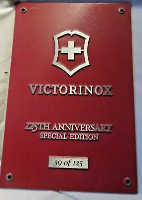 Victorinox Swiss Army Plaque 125th Anniversary Special Edition Plates Red • $125